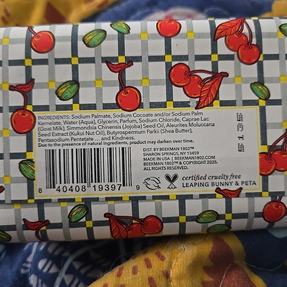 Beekman 1802 Pistachio & Dark Cherry Goat Milk Soap  NOT FOR PURCHASE